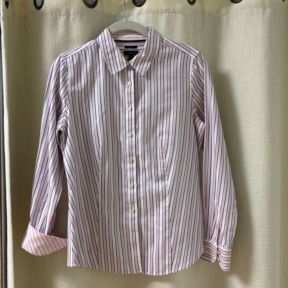 Talbots Pink and Blue Striped Shirt